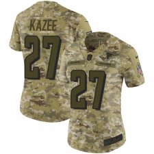 Women's Nike Atlanta Falcons #27 Damontae Kazee Limited Camo 2018 Salute to Service NFL Jersey