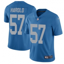 Men's Nike Detroit Lions #57 Eli Harold Blue Alternate Vapor Untouchable Limited Player NFL Jersey
