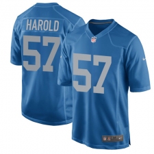 Men's Nike Detroit Lions #57 Eli Harold Game Blue Alternate NFL Jersey