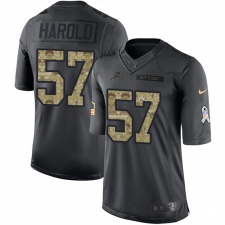 Men's Nike Detroit Lions #57 Eli Harold Limited Black 2016 Salute to Service NFL Jersey