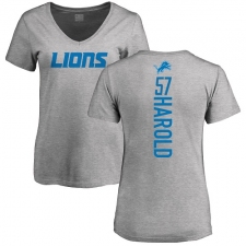NFL Women's Nike Detroit Lions #57 Eli Harold Ash Backer T-Shirt