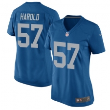 Women Nike Detroit Lions #57 Eli Harold Game Blue Alternate NFL Jersey