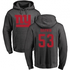 NFL Nike New York Giants #53 Connor Barwin Ash One Color Pullover Hoodie