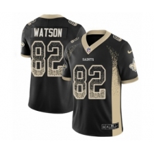 Men's Nike New Orleans Saints #82 Benjamin Watson Limited Black Rush Drift Fashion NFL Jersey