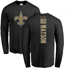 NFL Nike New Orleans Saints #82 Benjamin Watson Black Backer Long Sleeve T-Shirt