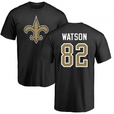 NFL Nike New Orleans Saints #82 Benjamin Watson Black Name & Number Logo T-Shirt
