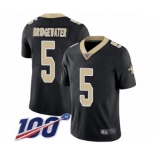 Men's New Orleans Saints #5 Teddy Bridgewater Black Team Color Vapor Untouchable Limited Player 100th Season Football Jersey