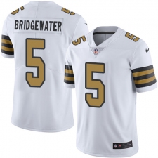 Men's Nike New Orleans Saints #5 Teddy Bridgewater Limited White Rush Vapor Untouchable NFL Jersey