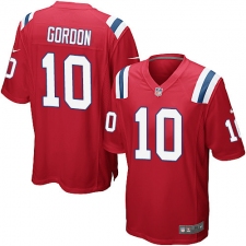 Men's Nike New England Patriots #10 Josh Gordon Game Red Alternate NFL Jersey