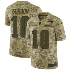Men's Nike New England Patriots #10 Josh Gordon Limited Camo 2018 Salute to Service NFL Jersey