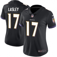 Women's Nike Baltimore Ravens #17 Jordan Lasley Black Alternate Vapor Untouchable Limited Player NFL Jersey