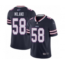 Men's Buffalo Bills #58 Matt Milano Limited Navy Blue Inverted Legend Football Jersey