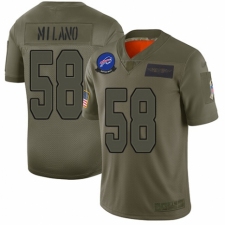 Women's Buffalo Bills #58 Matt Milano Limited Camo 2019 Salute to Service Football Jersey
