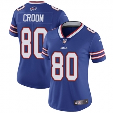 Women's Nike Buffalo Bills #80 Jason Croom Royal Blue Team Color Vapor Untouchable Limited Player NFL Jersey