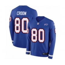 Youth Nike Buffalo Bills #80 Jason Croom Limited Royal Blue Therma Long Sleeve NFL Jersey