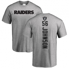 NFL Nike Oakland Raiders #56 Derrick Johnson Ash Backer T-Shirt