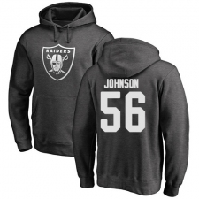 NFL Nike Oakland Raiders #56 Derrick Johnson Ash One Color Pullover Hoodie