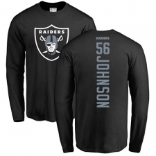 NFL Nike Oakland Raiders #56 Derrick Johnson Black Backer Long Sleeve T-Shirt