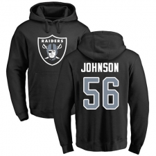 NFL Nike Oakland Raiders #56 Derrick Johnson Black Name & Number Logo Pullover Hoodie