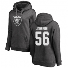 NFL Women's Nike Oakland Raiders #56 Derrick Johnson Ash One Color Pullover Hoodie