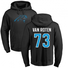 NFL Nike Carolina Panthers #73 Greg Van Roten Black Name & Number Logo Pullover Hoodie