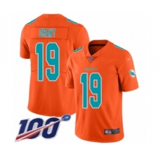 Youth Miami Dolphins #19 Jakeem Grant Limited Orange Inverted Legend 100th Season Football Jersey