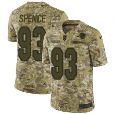 Men's Nike Miami Dolphins #93 Akeem Spence Limited Camo 2018 Salute to Service NFL Jersey