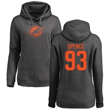 NFL Women's Nike Miami Dolphins #93 Akeem Spence Ash One Color Pullover Hoodie