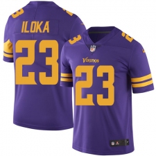 Men's Nike Minnesota Vikings #23 George Iloka Limited Purple Rush Vapor Untouchable NFL Jersey