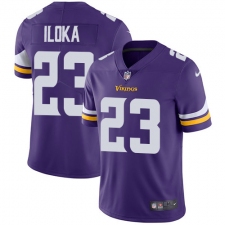 Men's Nike Minnesota Vikings #23 George Iloka Purple Team Color Vapor Untouchable Limited Player NFL Jersey