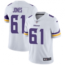 Men's Nike Minnesota Vikings #61 Brett Jones White Vapor Untouchable Limited Player NFL Jersey
