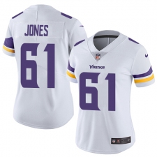 Women's Nike Minnesota Vikings #61 Brett Jones White Vapor Untouchable Limited Player NFL Jersey