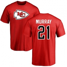 NFL Nike Kansas City Chiefs #21 Eric Murray Red Name & Number Logo T-Shirt