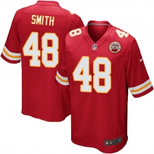 Men's Nike Kansas City Chiefs #48 Terrance Smith Game Red Team Color NFL Jersey