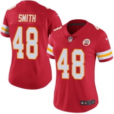 Women's Nike Kansas City Chiefs #48 Terrance Smith Red Team Color Vapor Untouchable Limited Player NFL Jersey