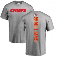 NFL Nike Kansas City Chiefs #98 Xavier Williams Ash Backer T-Shirt