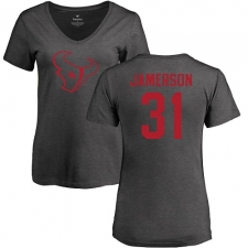 NFL Women's Nike Houston Texans #31 Natrell Jamerson Ash One Color T-Shirt