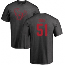 NFL Nike Houston Texans #51 Dylan Cole Ash One Color T-Shirt