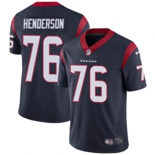Men's Nike Houston Texans #76 Seantrel Henderson Navy Blue Team Color Vapor Untouchable Limited Player NFL Jersey