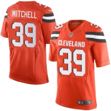 Men's Nike Cleveland Browns #39 Terrance Mitchell Elite Orange Alternate NFL Jersey