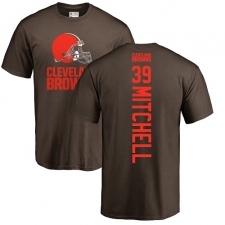 NFL Nike Cleveland Browns #39 Terrance Mitchell Brown Backer T-Shirt