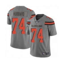 Men's Cleveland Browns #74 Chris Hubbard Limited Gray Inverted Legend Football Jersey