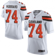 Men's Nike Cleveland Browns #74 Chris Hubbard Elite White NFL Jersey