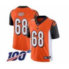Men's Cincinnati Bengals #68 Bobby Hart Orange Alternate Vapor Untouchable Limited Player 100th Season Football Jersey