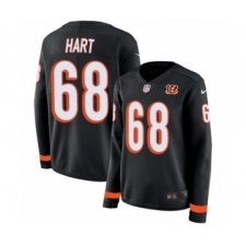 Women's Nike Cincinnati Bengals #68 Bobby Hart Limited Black Therma Long Sleeve NFL Jersey