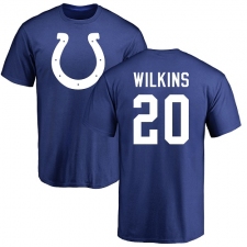 NFL Nike Indianapolis Colts #20 Jordan Wilkins Royal Blue Name & Number Logo T-Shirt