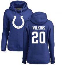 NFL Women's Nike Indianapolis Colts #20 Jordan Wilkins Royal Blue Name & Number Logo Pullover Hoodie