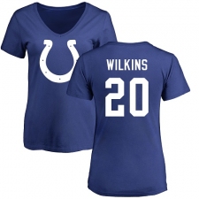 NFL Women's Nike Indianapolis Colts #20 Jordan Wilkins Royal Blue Name & Number Logo T-Shirt