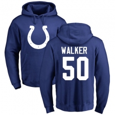 NFL Nike Indianapolis Colts #50 Anthony Walker Royal Blue Name & Number Logo Pullover Hoodie