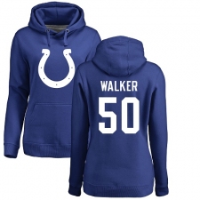 NFL Women's Nike Indianapolis Colts #50 Anthony Walker Royal Blue Name & Number Logo Pullover Hoodie